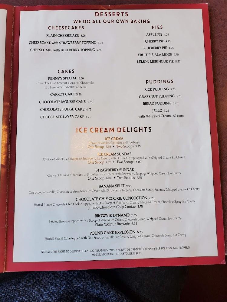 Penny's Diner & Restaurant III Menu image 3